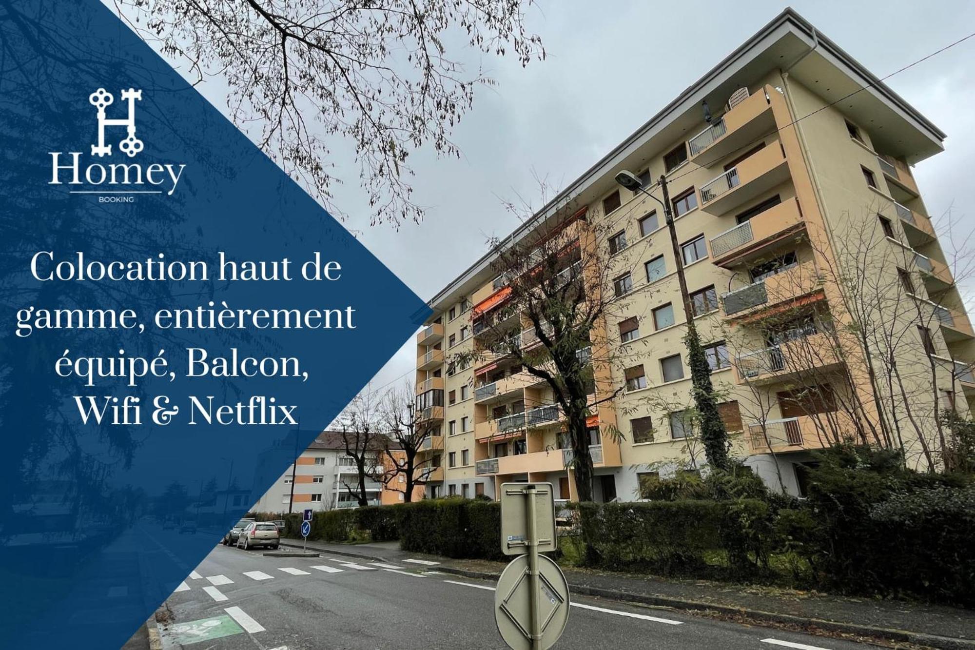 Homey La Coloc Mugi - Colocation Haut De Gamme - Chambres Privees - Balcon - Wifi Et Netflix - Proche Transports Commun Annemasse Buitenkant foto